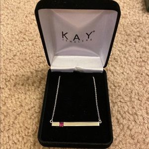 NIB Kay Jewelers July Birthstone Bar Necklace